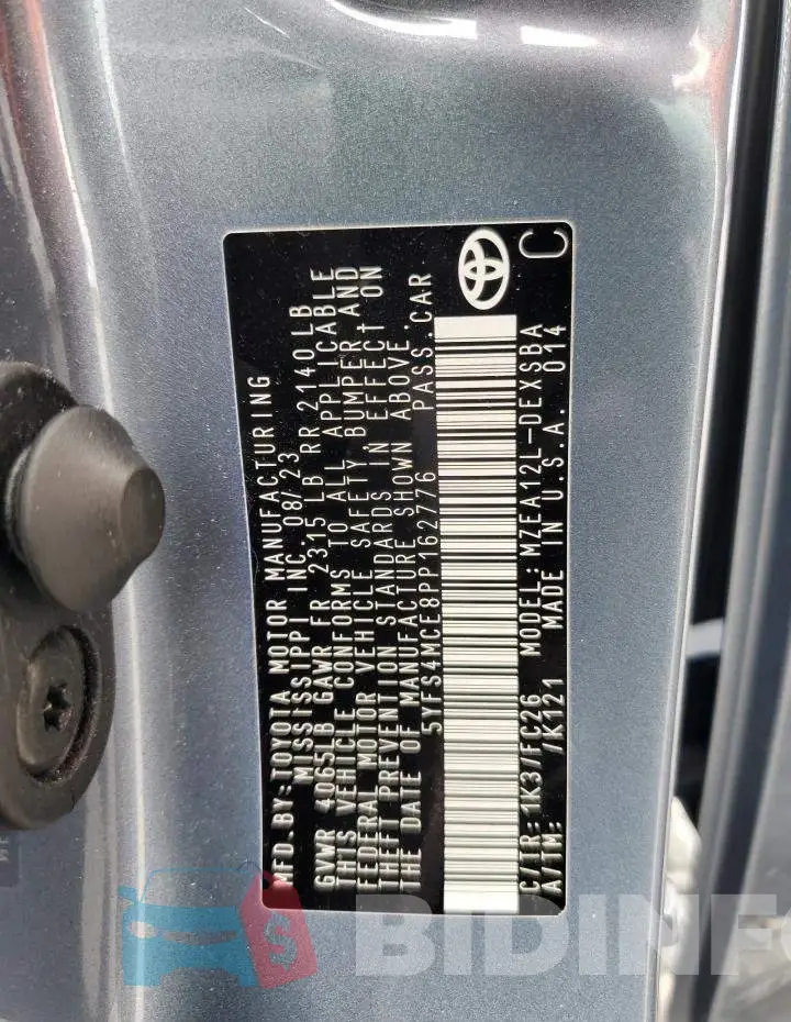 5YFS4MCE8PP162776 Photo# 12