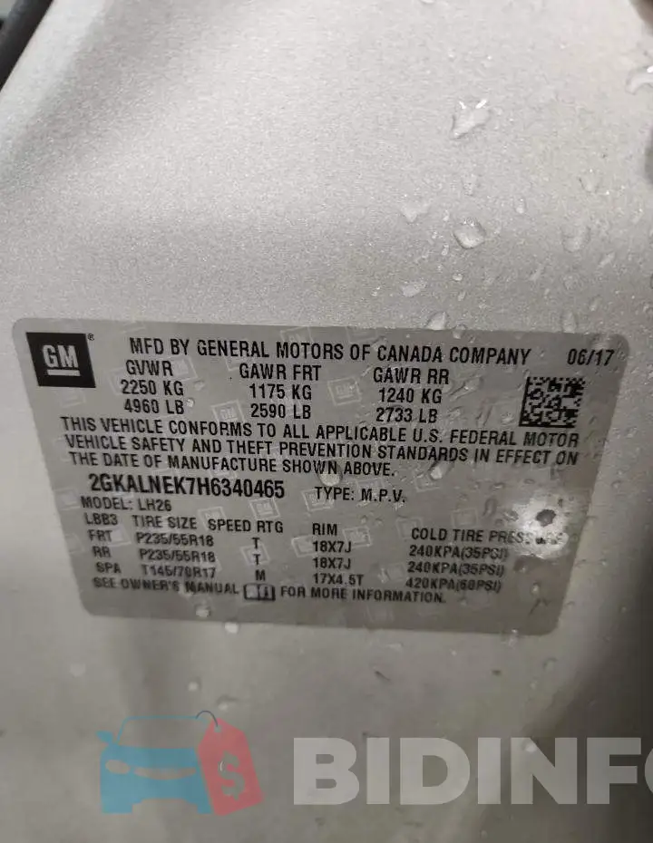 2GKALNEK7H6340465 Photo# 13