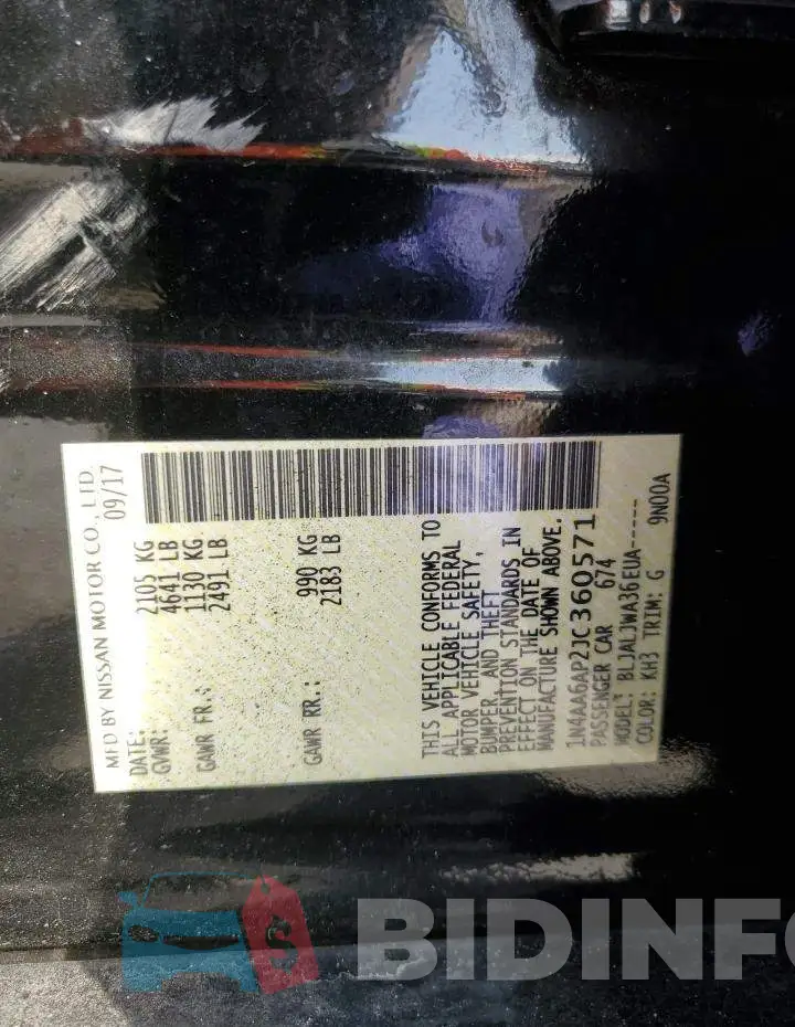 1N4AA6AP2JC360571 Photo# 12