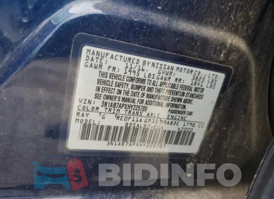 3N1AB7APXHY225789 Photo# 13