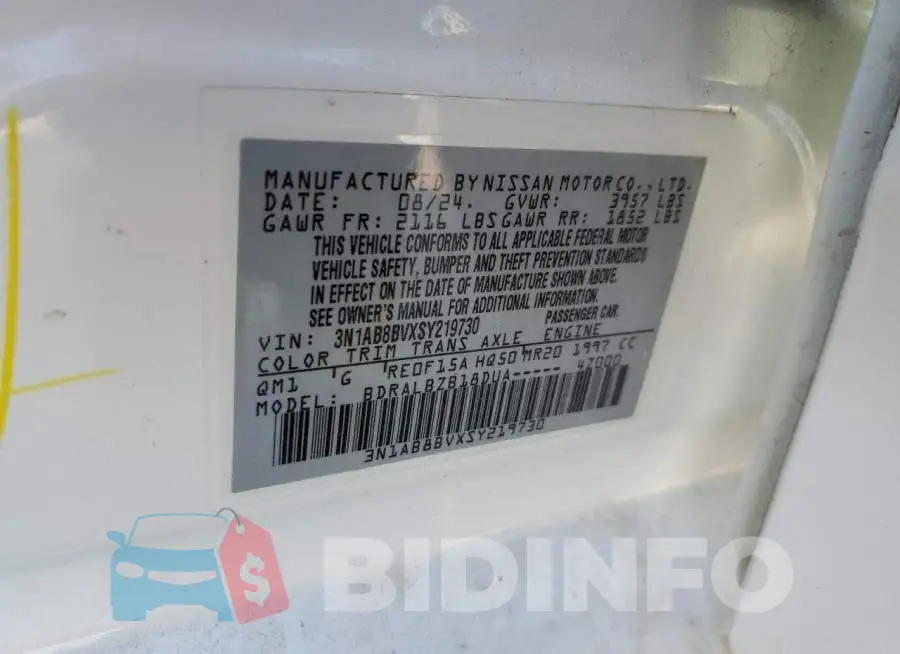 3N1AB8BVXSY219730 Photo# 12