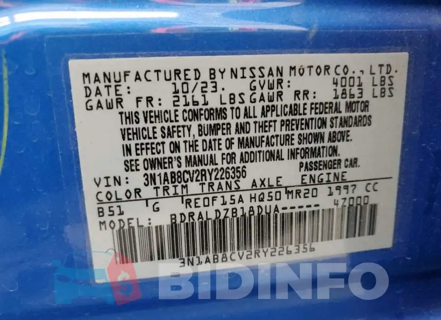3N1AB8CV2RY226356 Photo# 12