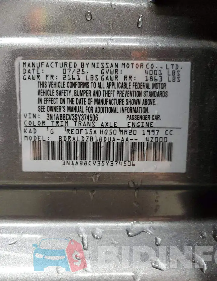 3N1AB8CV3SY374506 Photo# 12
