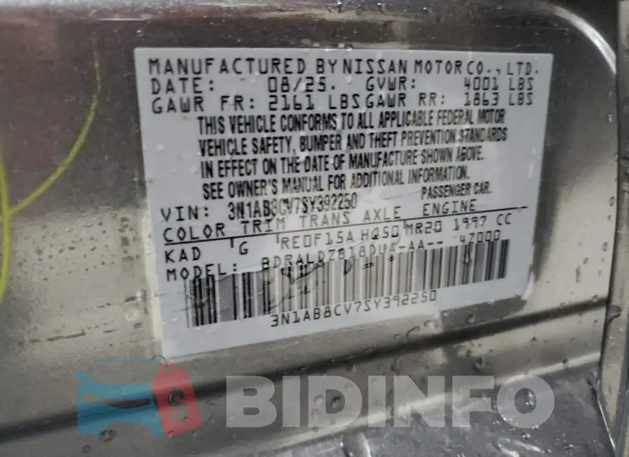 3N1AB8CV7SY392250 Photo# 12