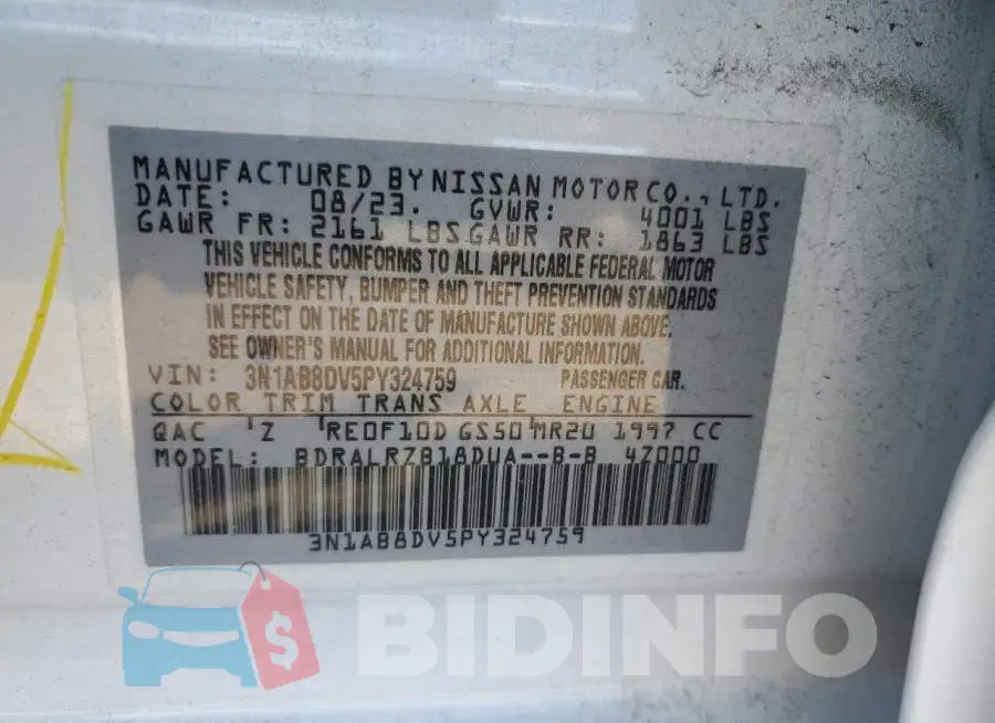 3N1AB8DV5PY324759 Photo# 12