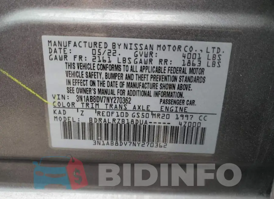 3N1AB8DV7NY270362 Photo# 12