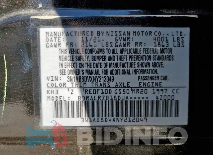 3N1AB8DVXNY212049 Photo# 12