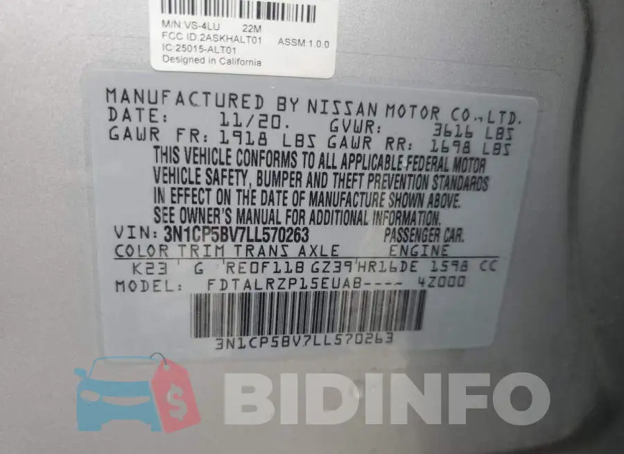 3N1CP5BV7LL570263 Photo# 12