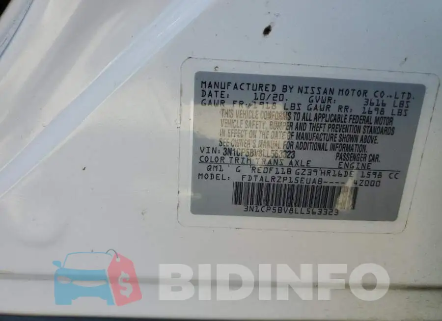 3N1CP5BV8LL563323 Photo# 14