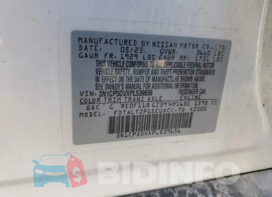 3N1CP5DVXPL539656 Photo# 13
