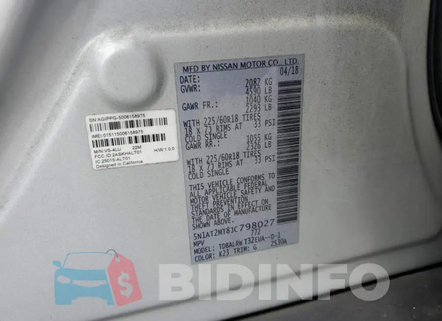 5N1AT2MT8JC798027 Photo# 12