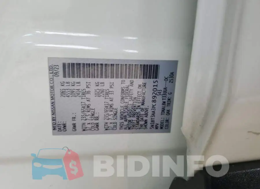 5N1BT3AA3PC892015 Photo# 12