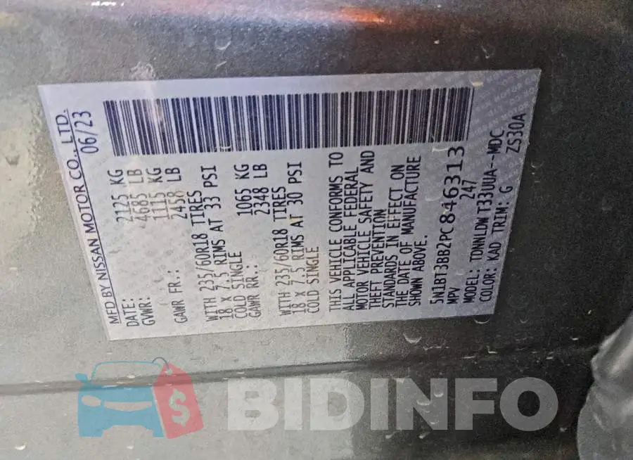 5N1BT3BB2PC846313 Photo# 13