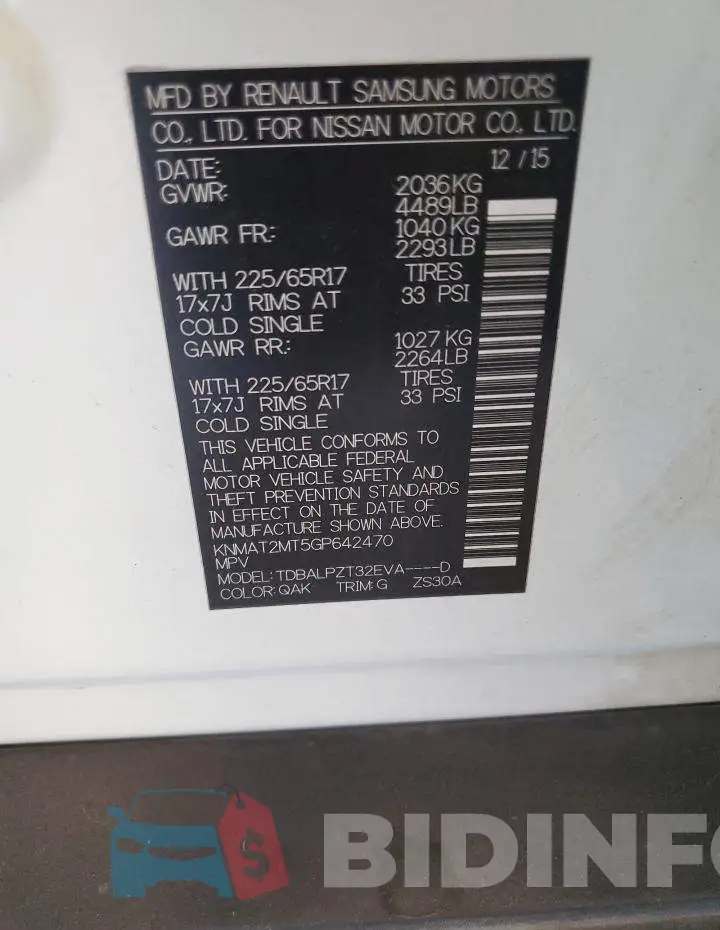 KNMAT2MT5GP642470 Photo# 13