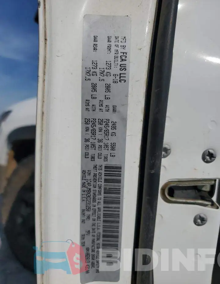 1C4PJMBX2KD231250 Photo# 13