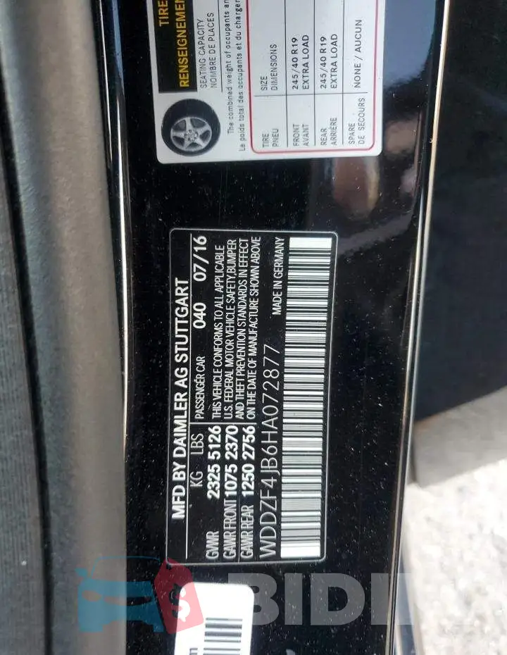 WDDZF4JB6HA072877 Photo# 12