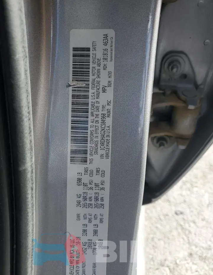 1C4RDHAG2KC584960 Photo# 14