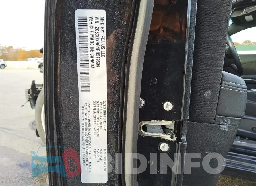 2C3CDXBG1PH579594 Photo# 12