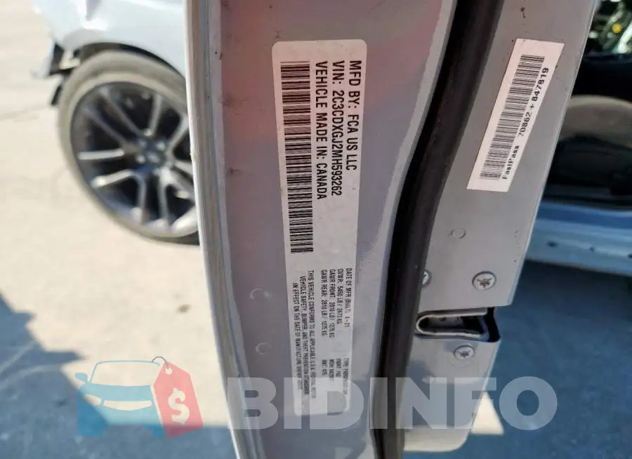 2C3CDXGJ2MH593262 Photo# 12
