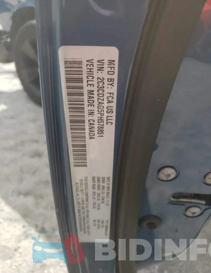 2C3CDZAG5PH578851 Photo# 13