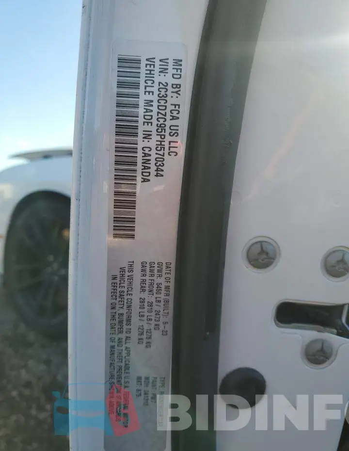 2C3CDZC95PH570344 Photo# 12
