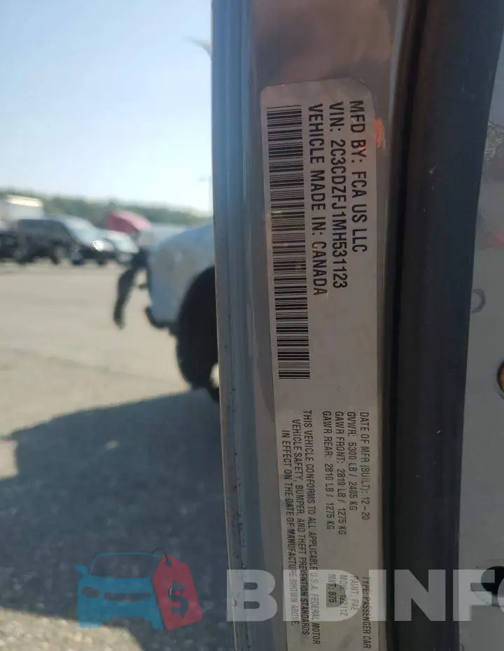 2C3CDZFJ1MH531123 Photo# 13