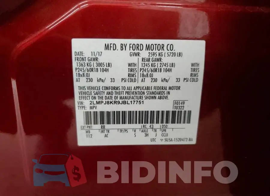 2LMPJ8KR9JBL17751 Photo# 13