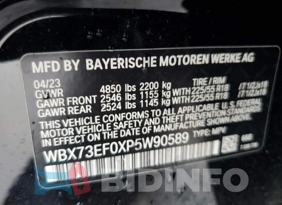 WBX73EF0XP5W90589 Photo# 13