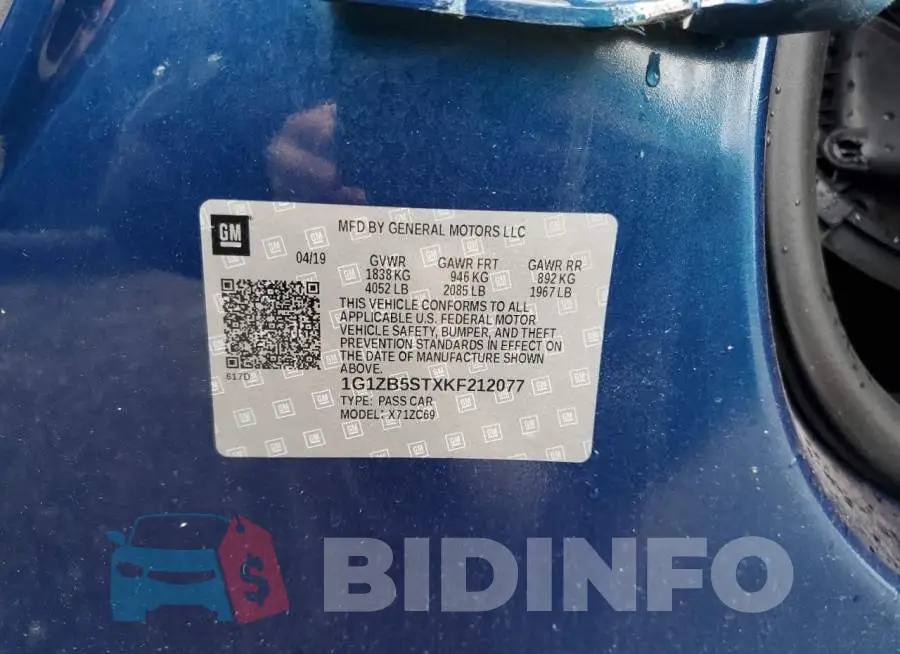 1G1ZB5STXKF212077 Photo# 12