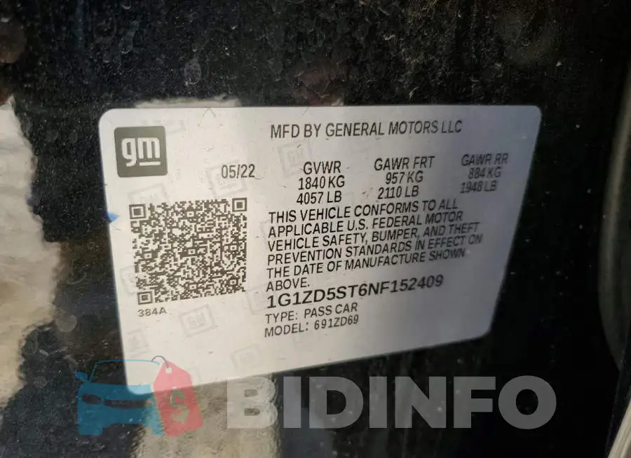 1G1ZD5ST6NF152409 Photo# 12