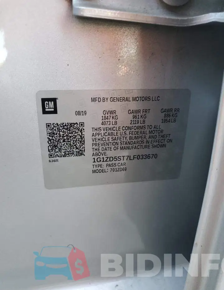1G1ZD5ST7LF033670 Photo# 12