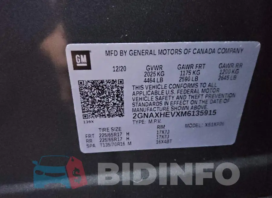 2GNAXHEVXM6135915 Photo# 13