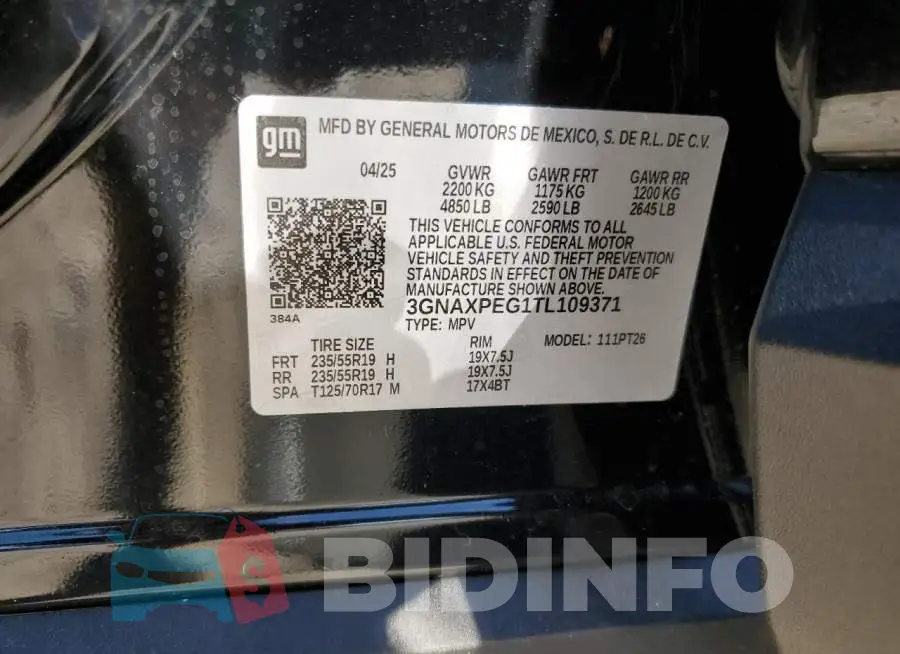 3GNAXPEG1TL109371 Photo# 14