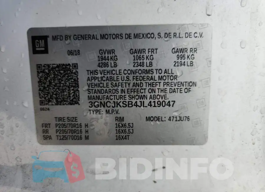3GNCJKSB4JL419047 Photo# 13