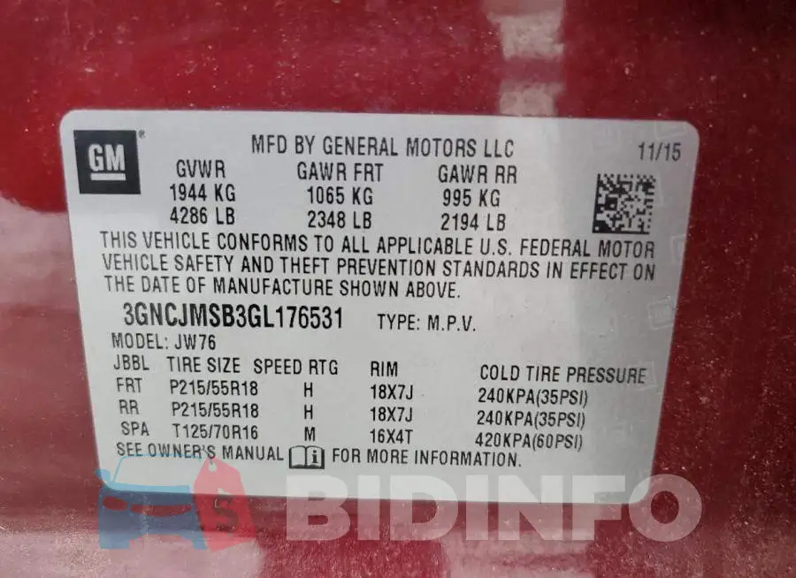 3GNCJMSB3GL176531 Photo# 13