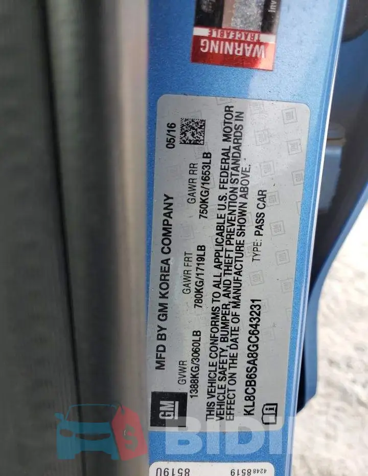 KL8CB6SA8GC643231 Photo# 12