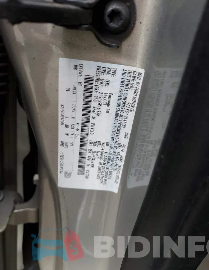 1FADP3F29GL378078 Photo# 12