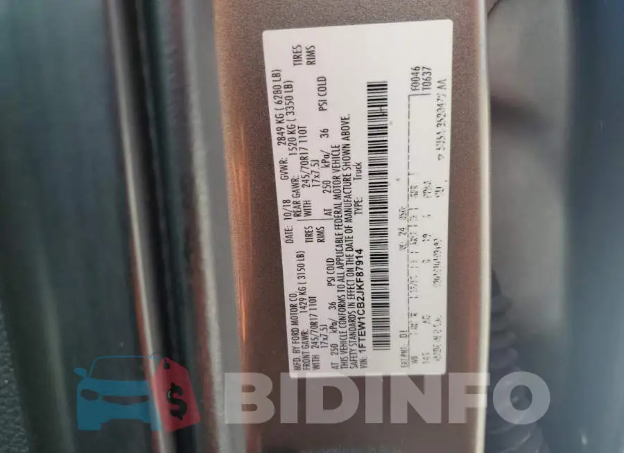 1FTEW1CB2JKF87914 Photo# 13