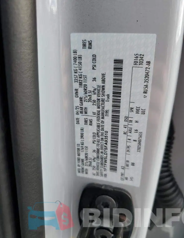 1FTFW5LD7SFA93510 Photo# 12