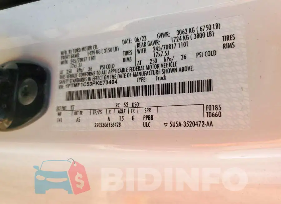 1FTMF1C53PKE73404 Photo# 13