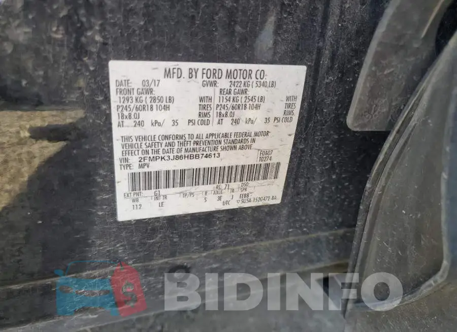 2FMPK3J86HBB74613 Photo# 13