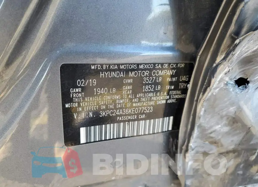 3KPC24A36KE077523 Photo# 12