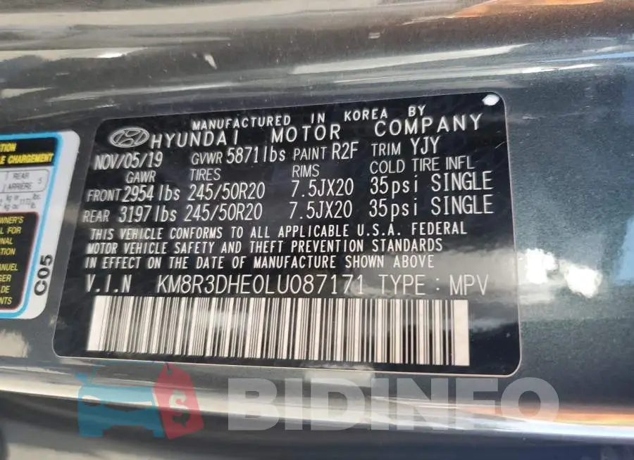 KM8R3DHE0LU087171 Photo# 12