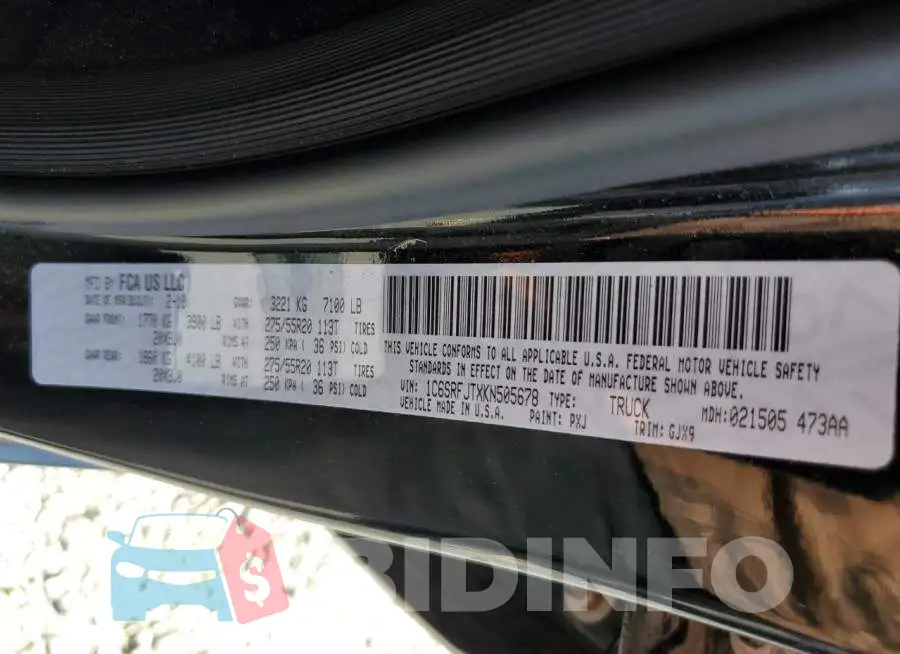 1C6SRFJTXKN505678 Photo# 12