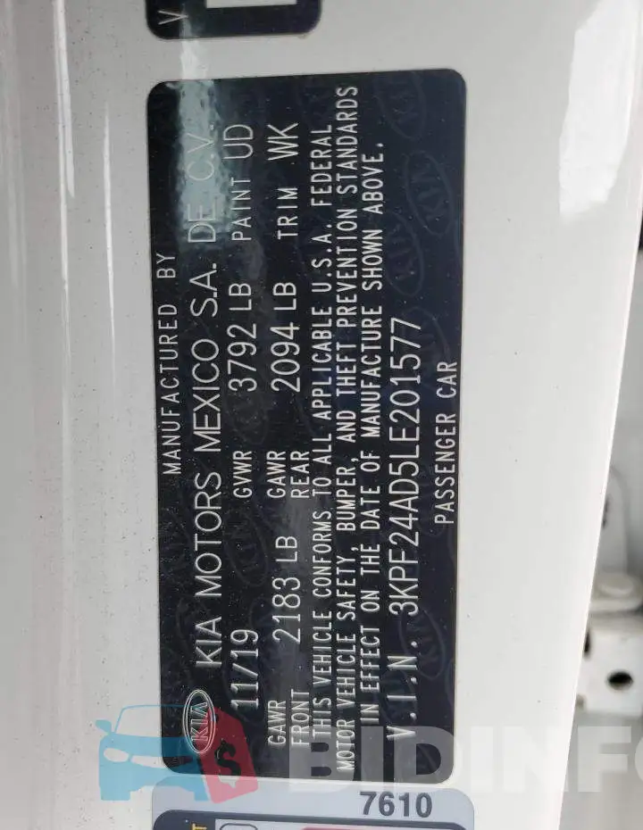3KPF24AD5LE201577 Photo# 12