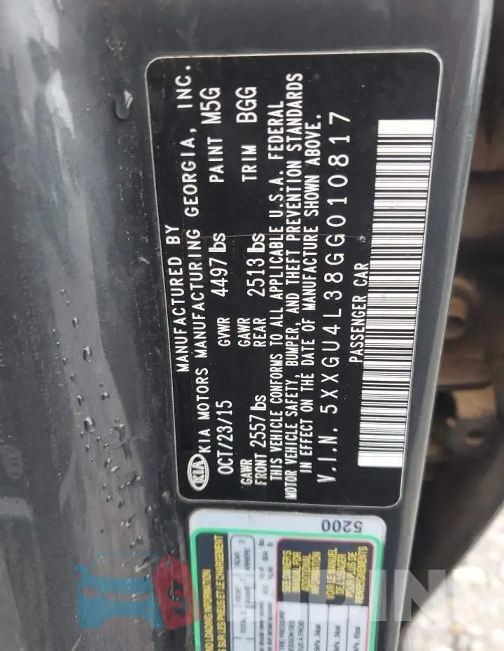 5XXGU4L38GG010817 Photo# 12