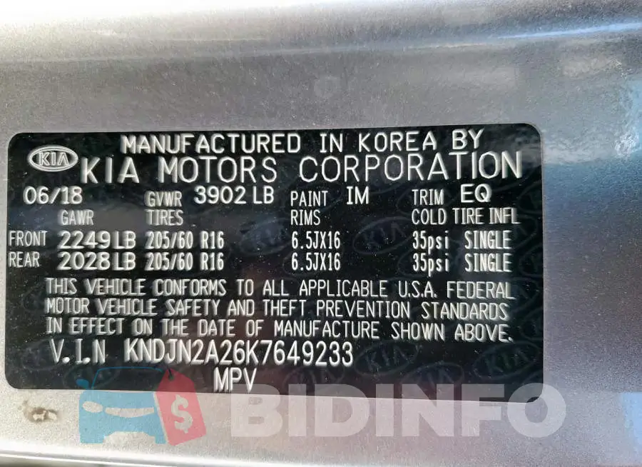 KNDJN2A26K7649233 Photo# 12
