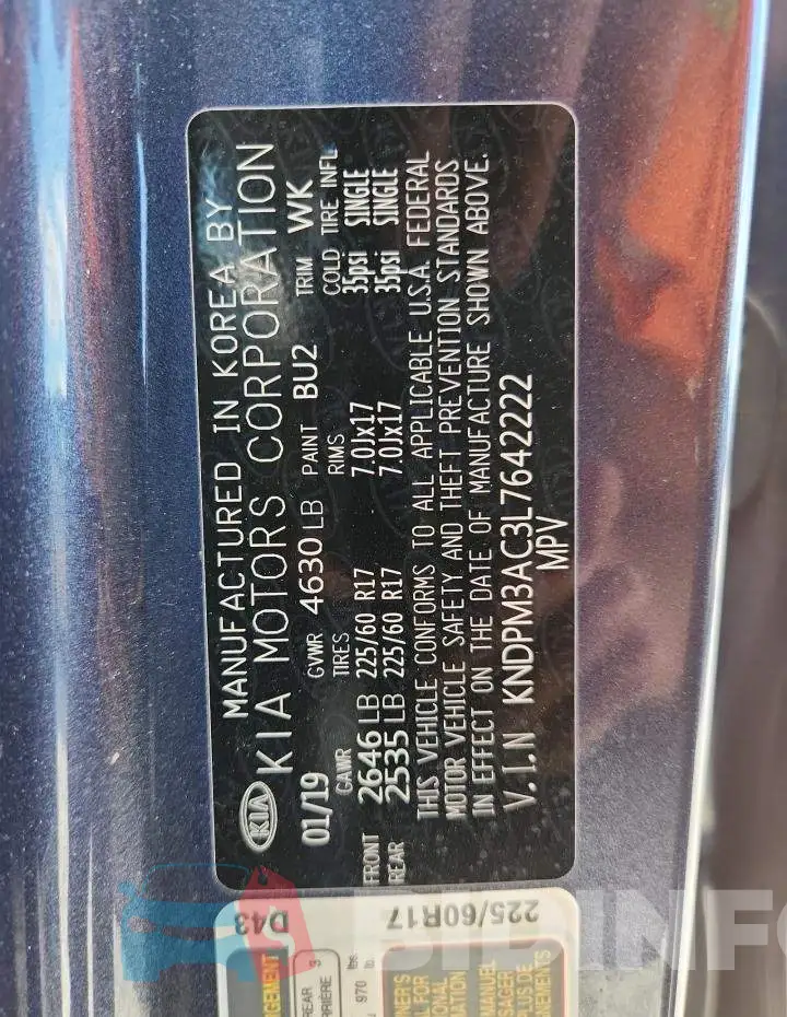 KNDPM3AC3L7642222 Photo# 13