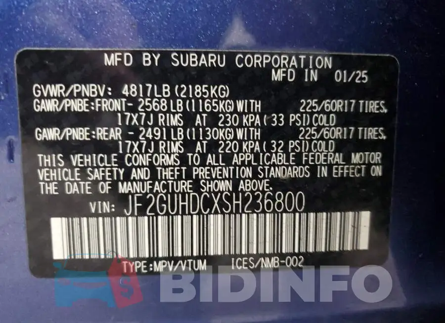 JF2GUHDCXSH236800 Photo# 13