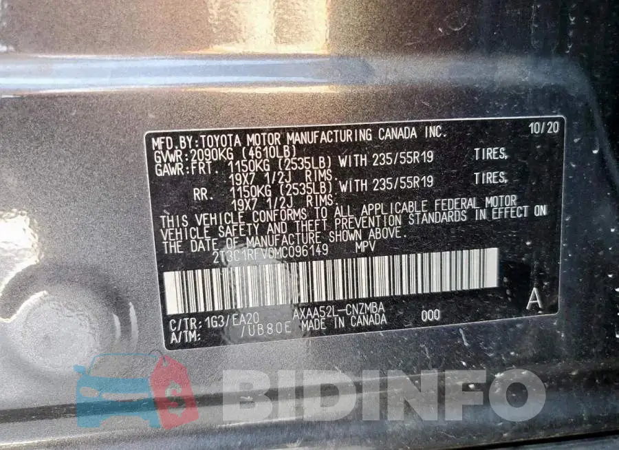 2T3C1RFV0MC096149 Photo# 14